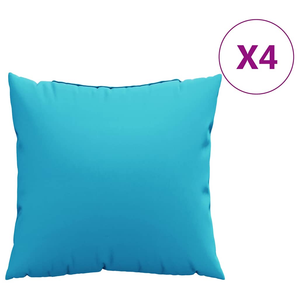 Cuscini Scatter 4 pcs Turchese 50 x 50 cm Tessuto in Poliestere | homemem39