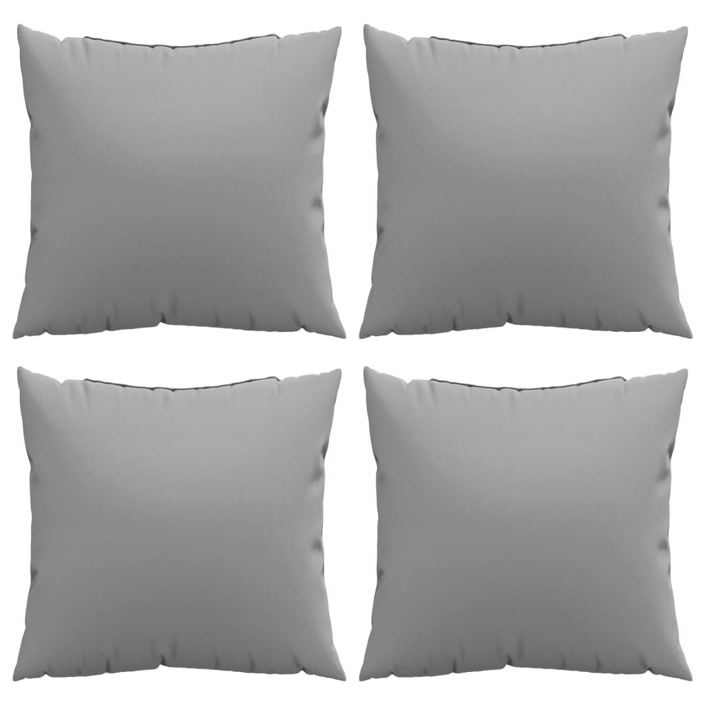 Cuscini per Divano 4 pz Grigi 60x60 cm in Tessuto | homemem39