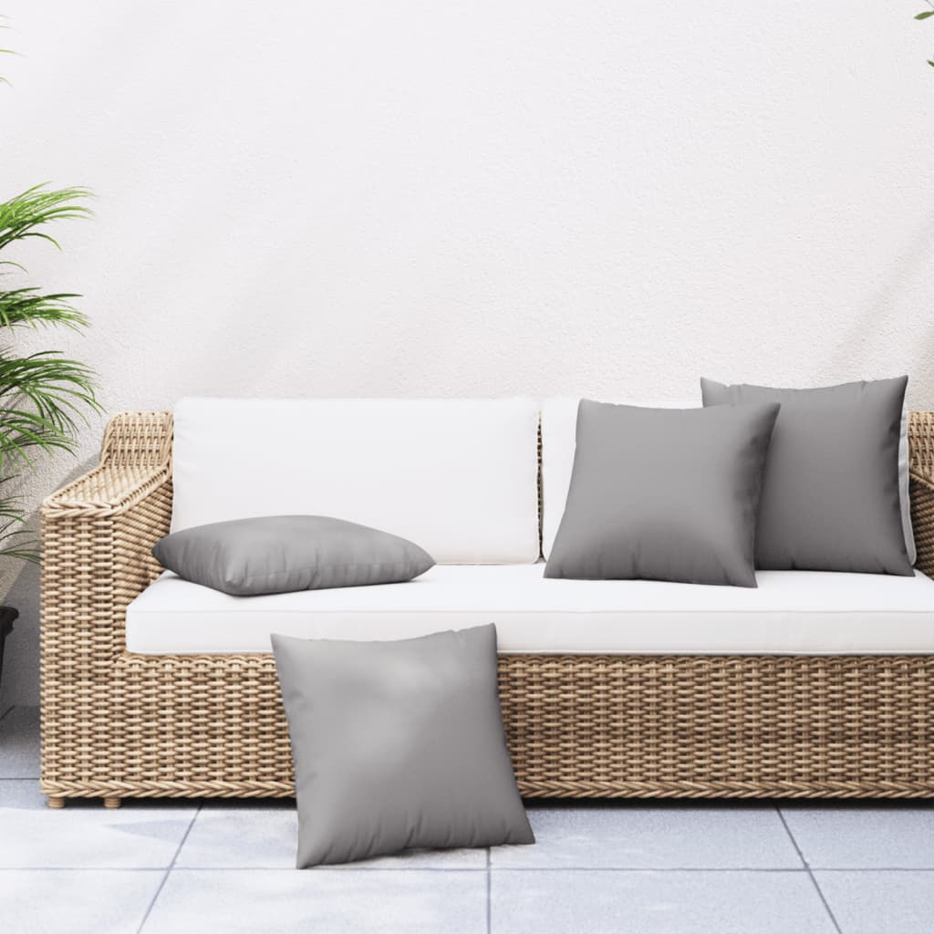 Cuscini per Divano 4 pz Grigi 60x60 cm in Tessuto | homemem39