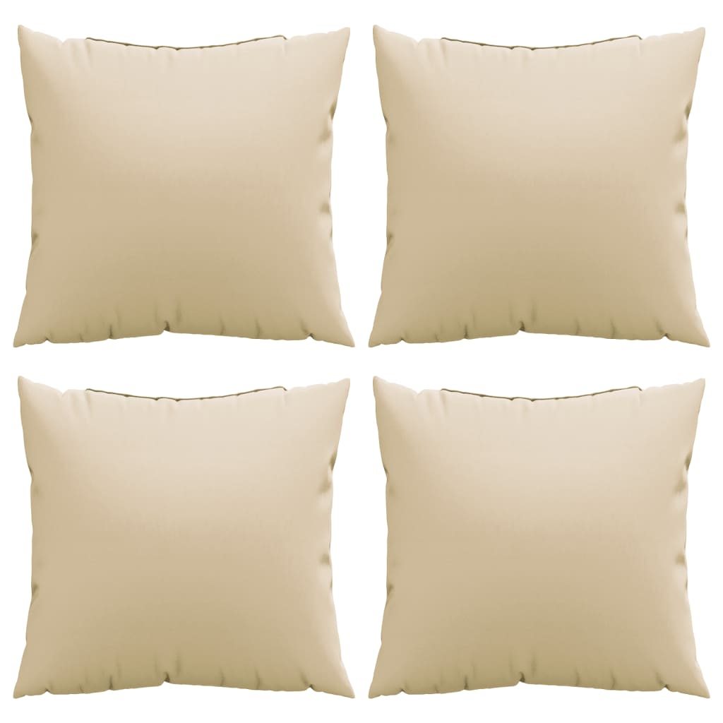 Cuscini per Divano 4 pz Beige 60x60 cm in Tessuto - homemem39