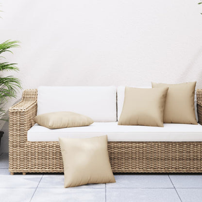 Cuscini per Divano 4 pz Beige 60x60 cm in Tessuto | homemem39