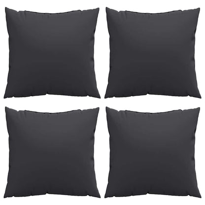Cuscini per Divano 4 pz Neri 60x60 cm in Tessuto | homemem39
