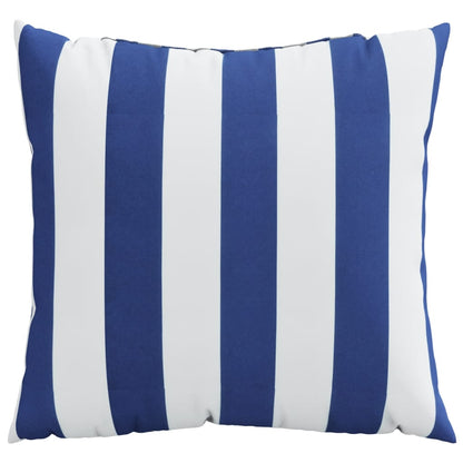 Cuscini Decorativi 4pz Strisce Blu e Bianco 60x60 cm Tessuto | homemem39