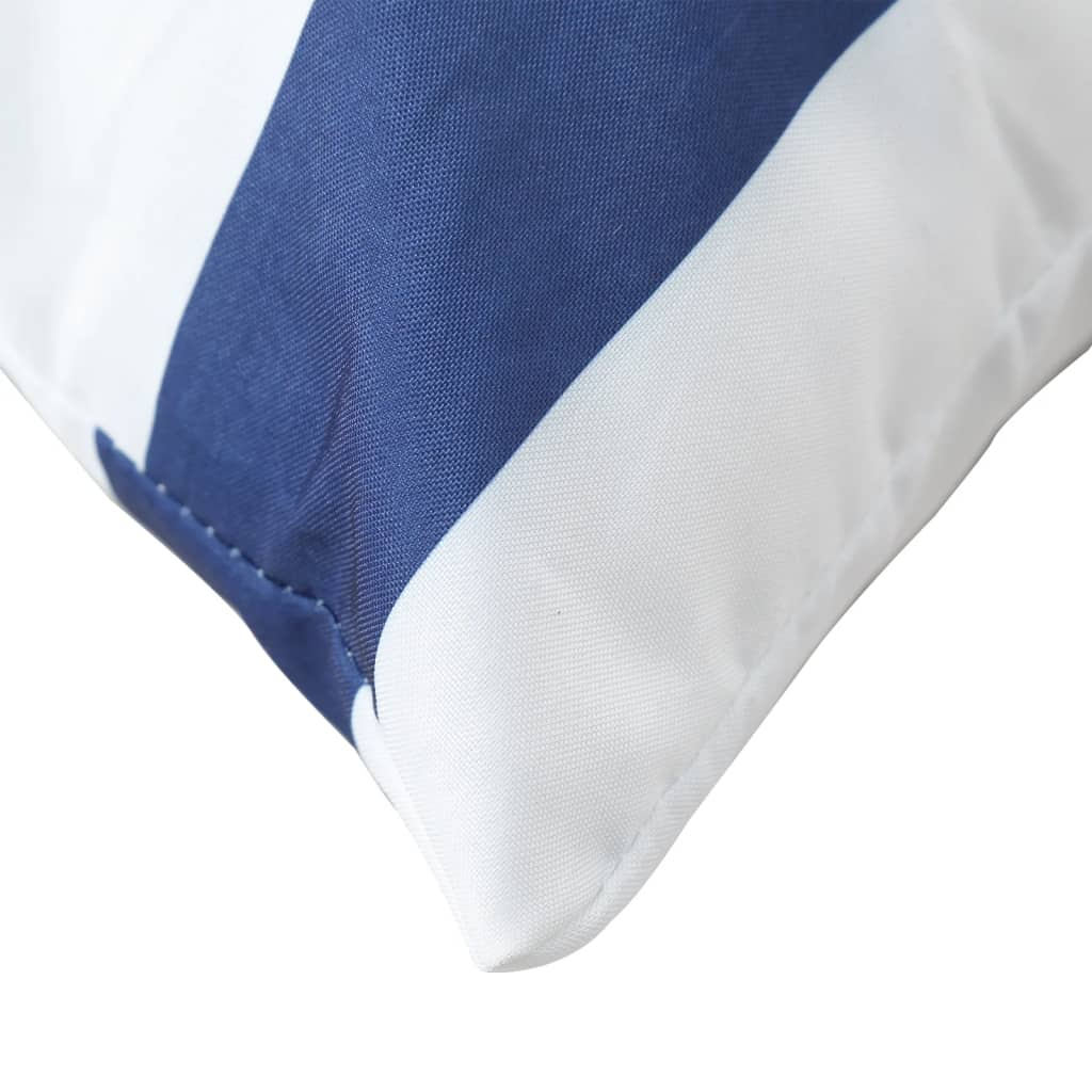 Cuscini Decorativi 4pz Strisce Blu e Bianco 60x60 cm Tessuto | homemem39