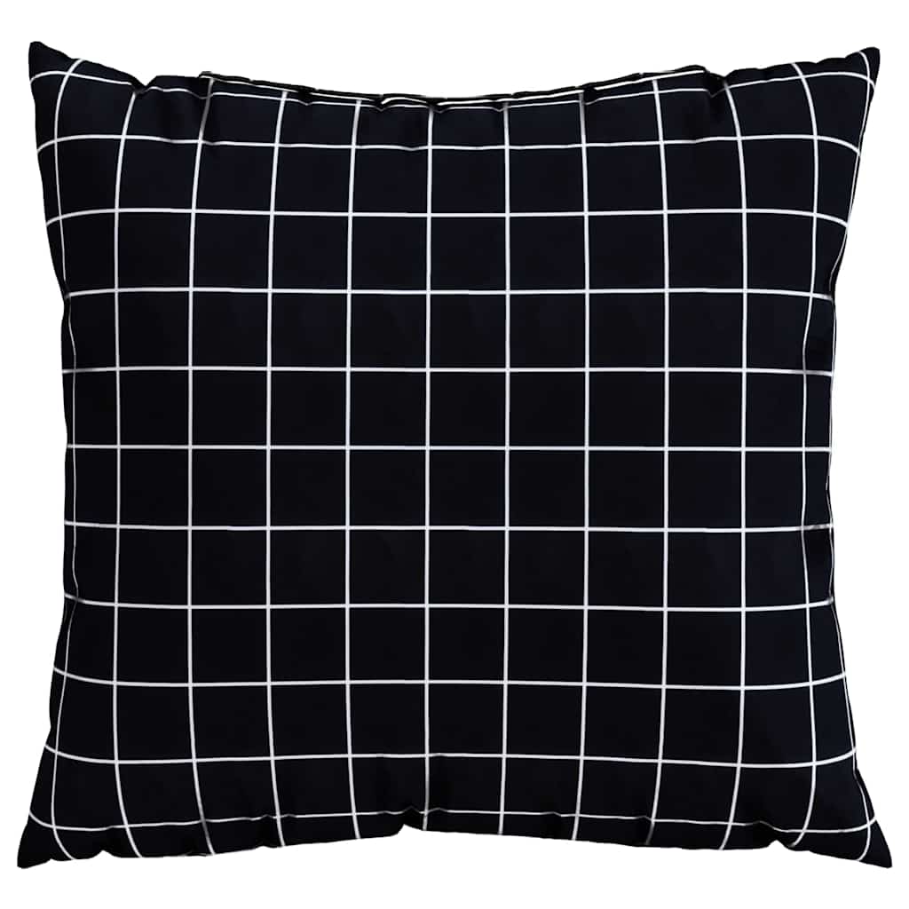 Cuscini Scatter a scacchi 4 pcs Quadro Nero 60 x 60 cm
