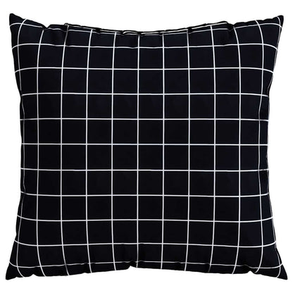 Cuscini Scatter a scacchi 4 pcs Quadro Nero 60 x 60 cm
