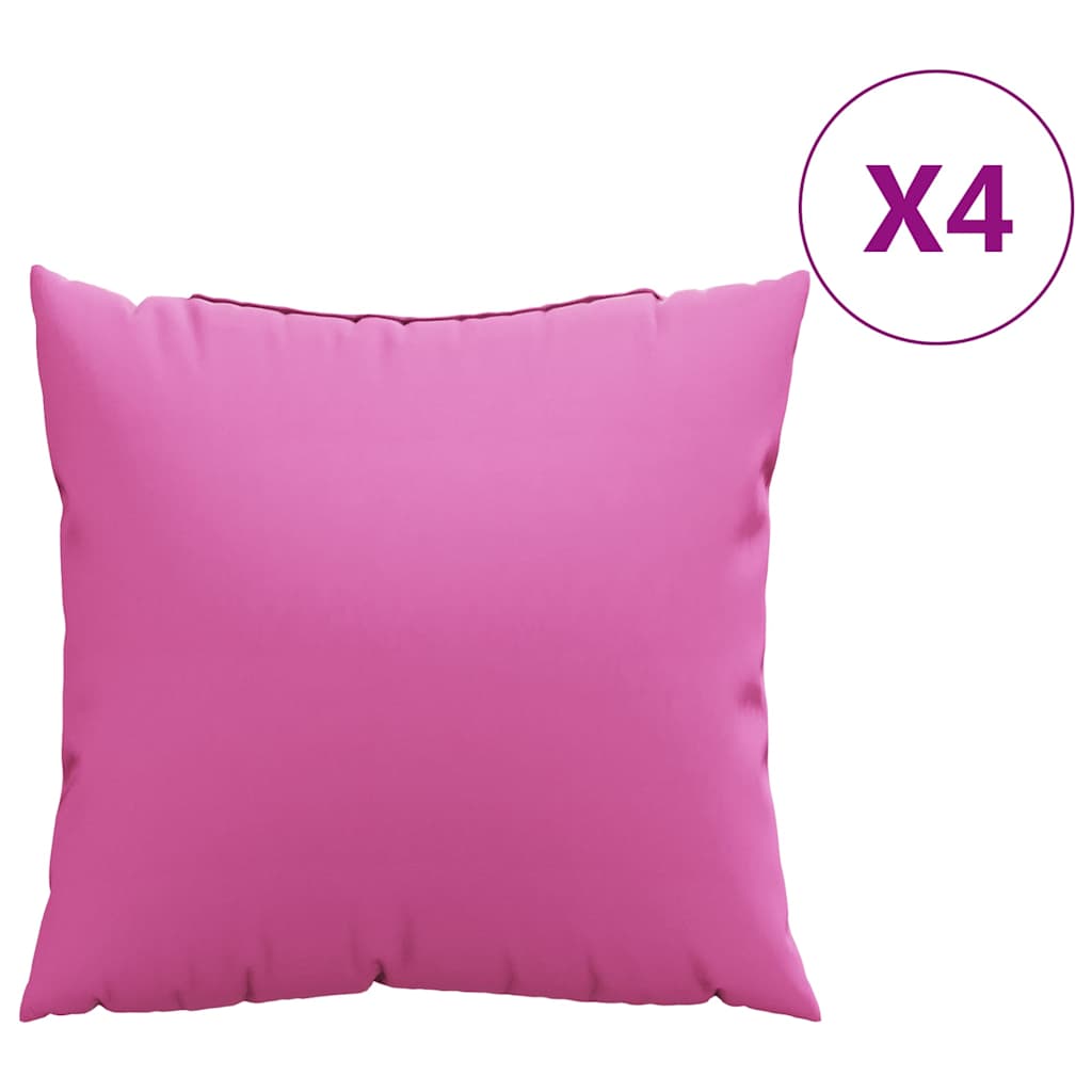 Cuscini Scatter 4 pcs Rosa 60 x 60 cm Tessuto in Poliestere | homemem39