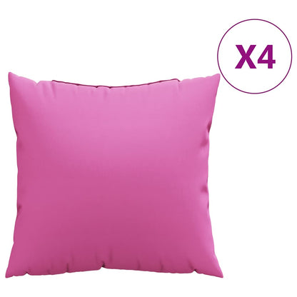 Cuscini Scatter 4 pcs Rosa 60 x 60 cm Tessuto in Poliestere | homemem39