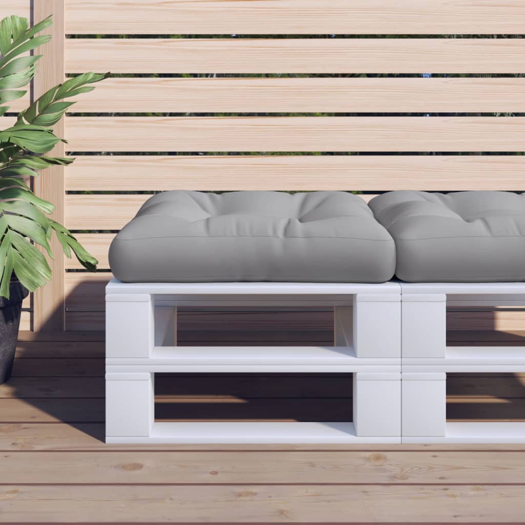 Cuscino per Pallet Grigio 50x50x12 cm in Tessuto | homemem39