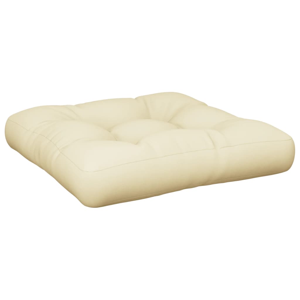 Cuscino per Pallet Crema 50x50x12 cm in Tessuto | homemem39