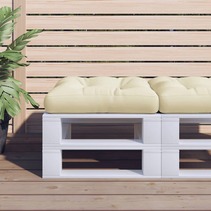 Cuscino per Pallet Crema 50x50x12 cm in Tessuto | homemem39