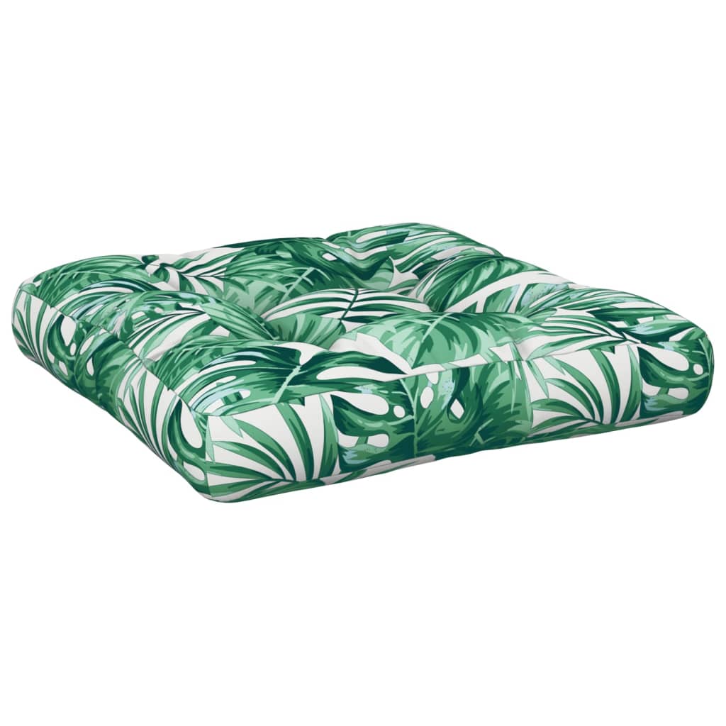 Cuscino per Pallet con Motivo a Foglie 50x50x12 cm in Tessuto | homemem39