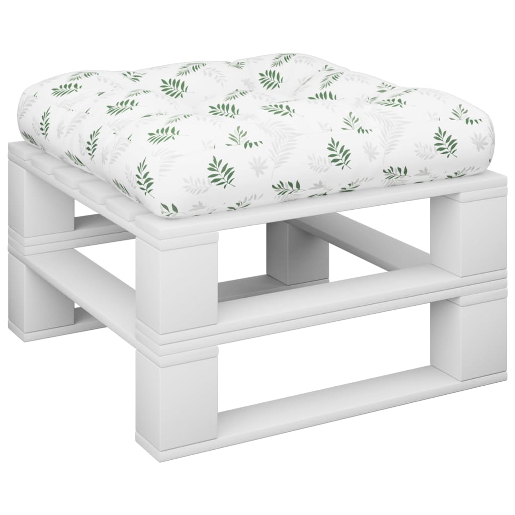 Cuscino per Pallet con Motivo a Foglie 50x50x12 cm in Tessuto | homemem39