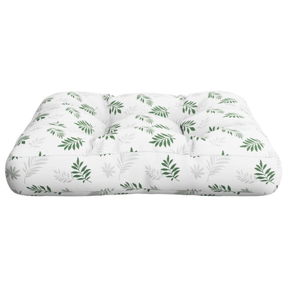 Cuscino per Pallet con Motivo a Foglie 50x50x12 cm in Tessuto