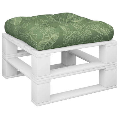 Cuscino per Pallet con Motivo a Foglie 50x50x12 cm in Tessuto | homemem39