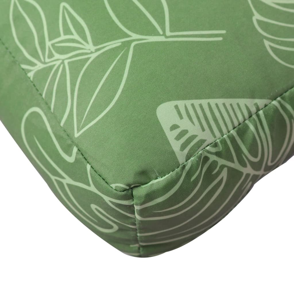Cuscino per Pallet con Motivo a Foglie 50x50x12 cm in Tessuto | homemem39