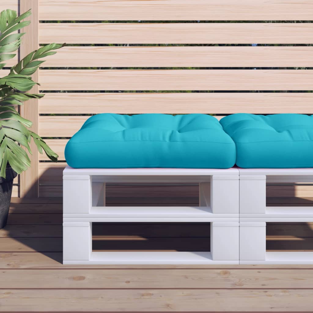 Cuscino per Pallet Turchese 50x50x12 cm Tessuto | homemem39