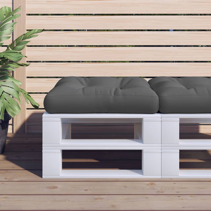 Cuscino per Pallet Antracite 60x60x12 cm in Tessuto | homemem39