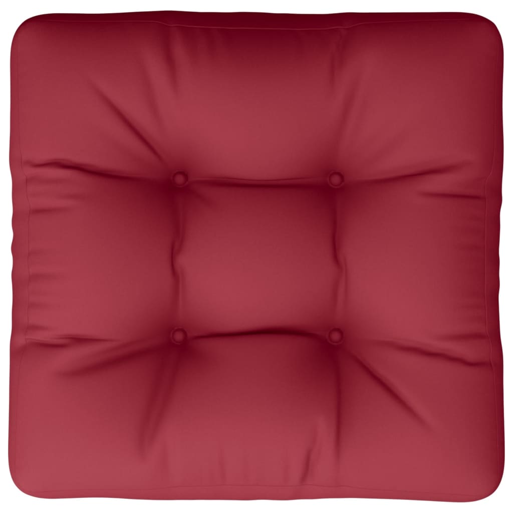 Cuscino per Pallet Rosso Vino 60x60x12 cm in Tessuto