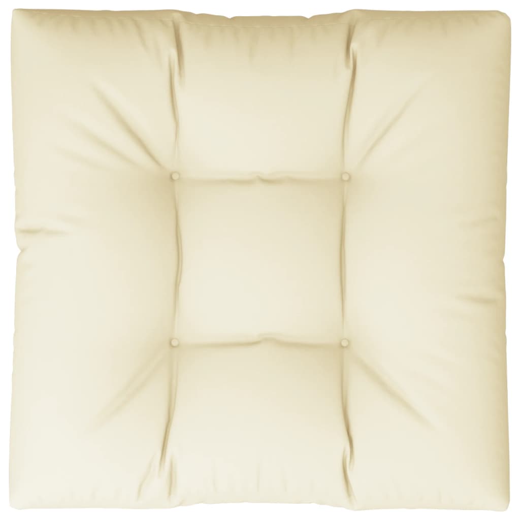 Cuscino per Pallet Crema 70x70x12 cm in Tessuto | homemem39