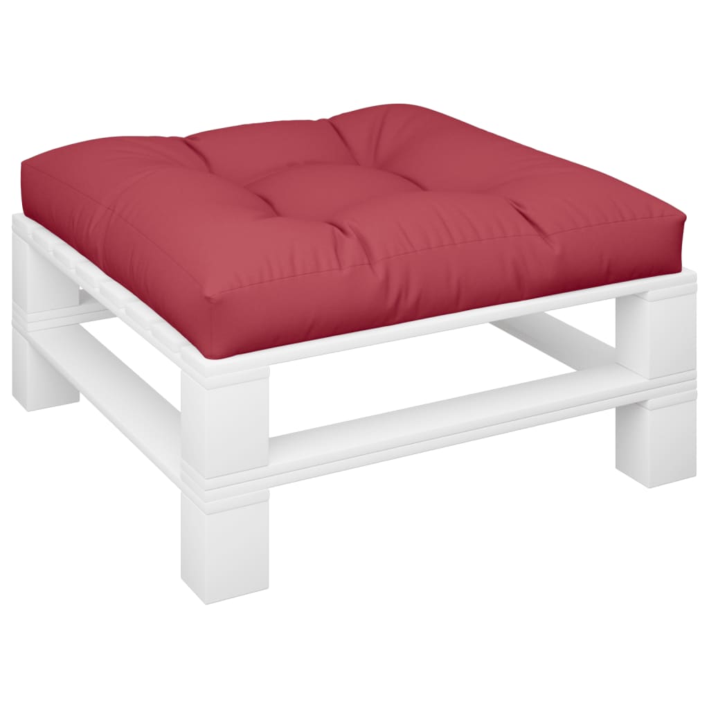Cuscino per Pallet Rosso Vino 70x70x12 cm in Tessuto | homemem39