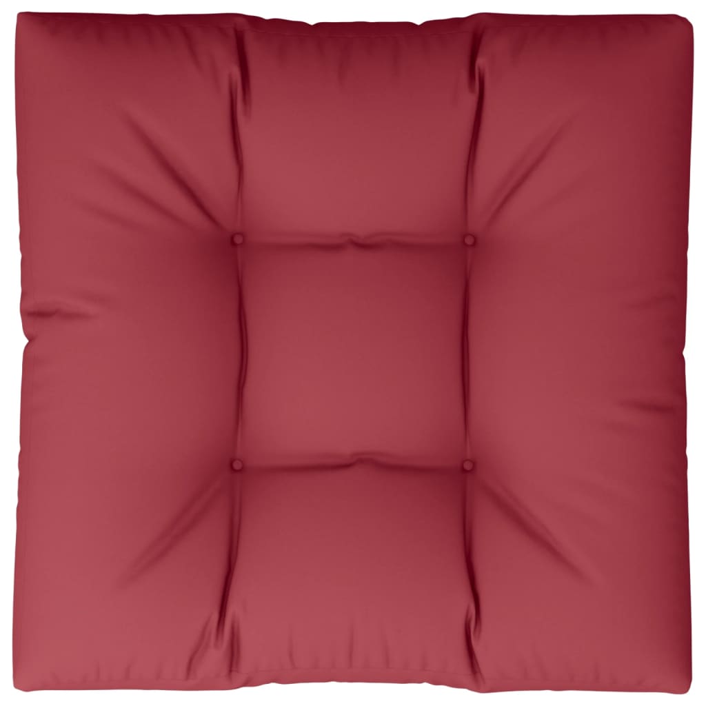 Cuscino per Pallet Rosso Vino 70x70x12 cm in Tessuto | homemem39