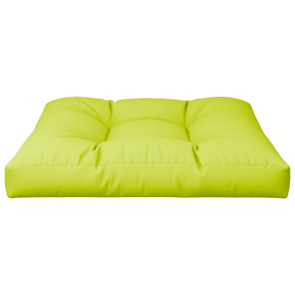 Cuscino per Pallet Verde Brillante 70x70x12 cm in Tessuto