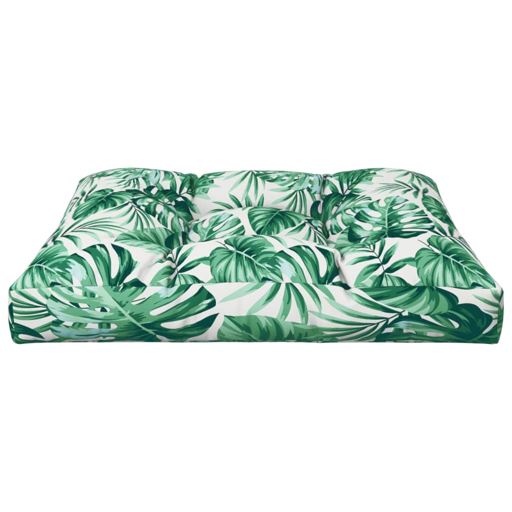 Cuscino per Pallet Motivo a Foglie 70x70x12 cm