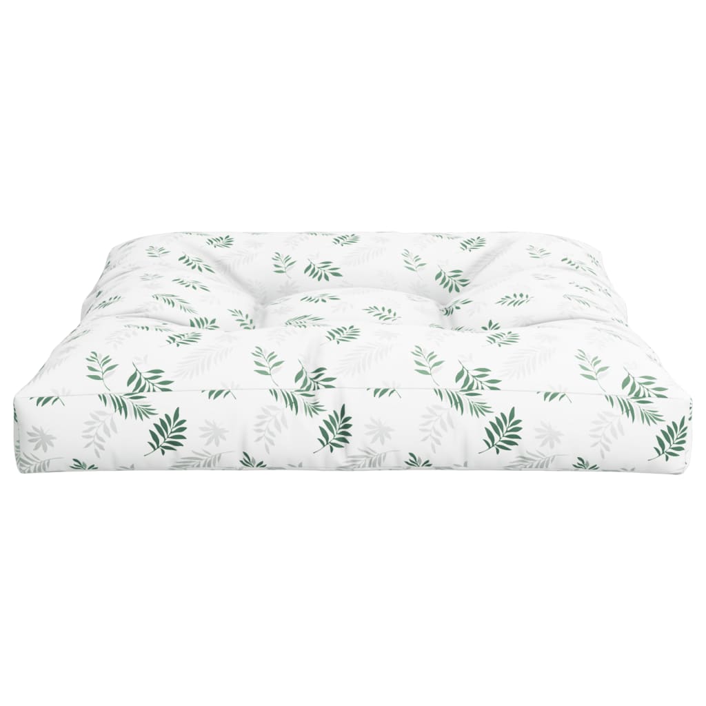 Cuscino per Pallet con Motivo a Foglie 70x70x12 cm in Tessuto | homemem39