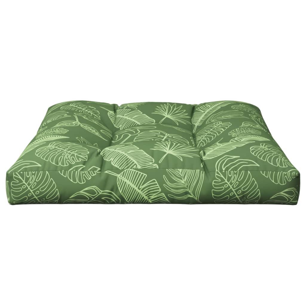 Cuscino per Pallet con Motivo a Foglie 70x70x12 cm in Tessuto | homemem39