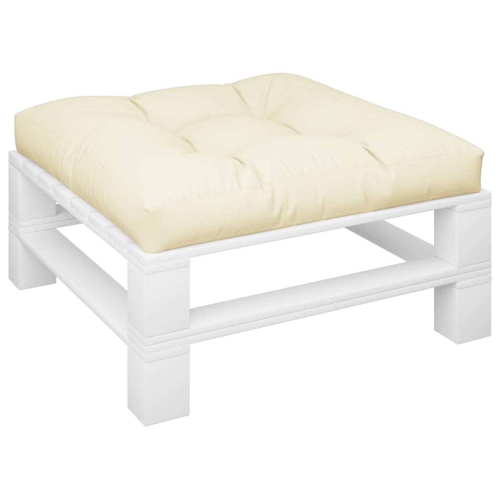 Cuscino per Pallet Crema 80x80x12 cm in Tessuto | homemem39