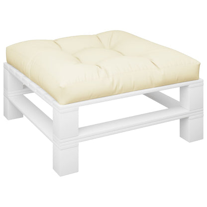 Cuscino per Pallet Crema 80x80x12 cm in Tessuto | homemem39