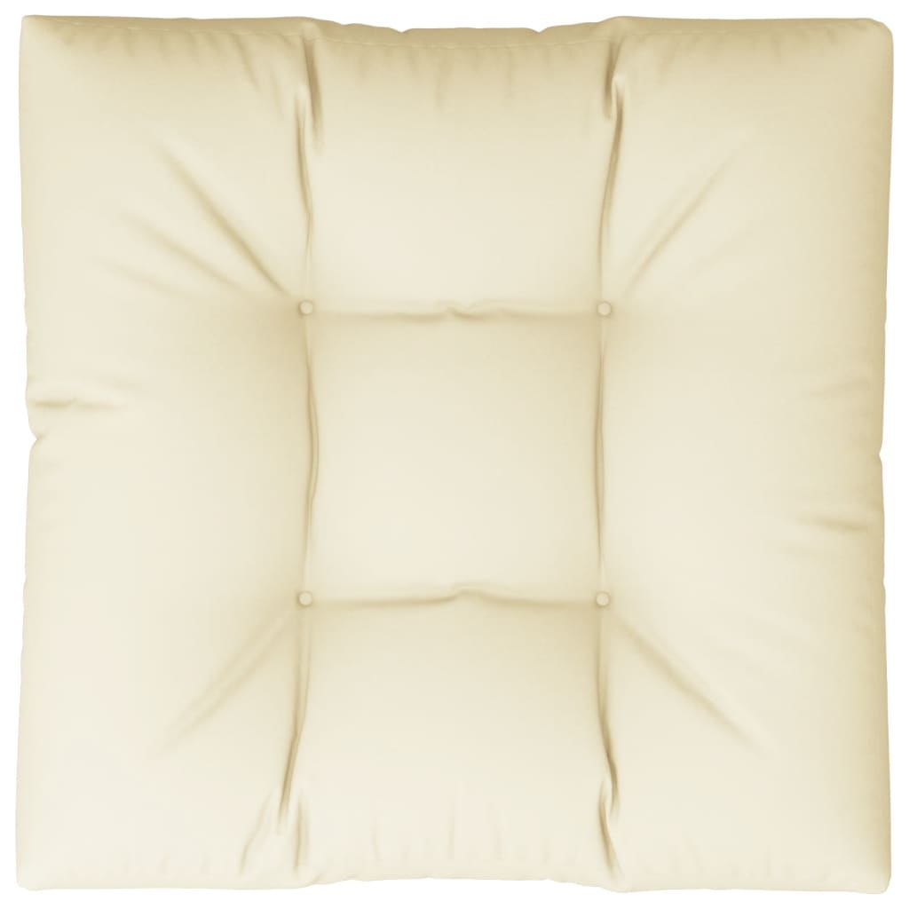 Cuscino per Pallet Crema 80x80x12 cm in Tessuto | homemem39