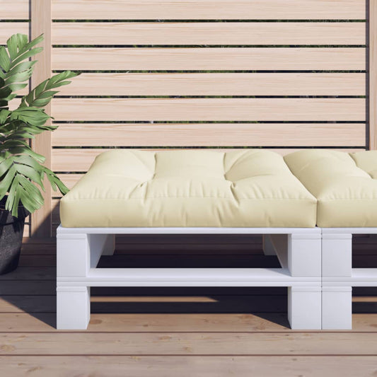 Cuscino per Pallet Crema 80x80x12 cm in Tessuto | homemem39