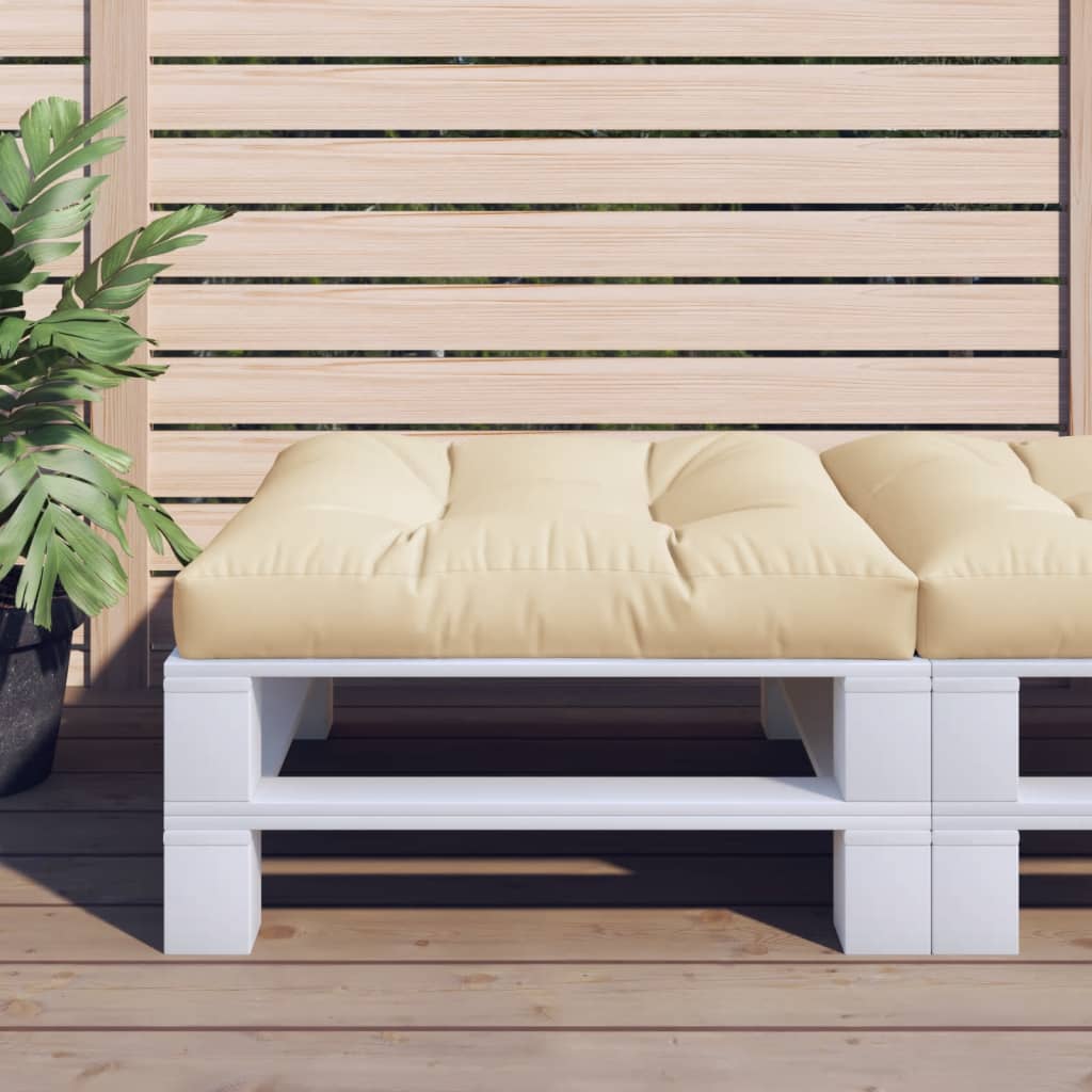 Cuscino per Pallet Beige 80x80x12 cm in Tessuto | homemem39
