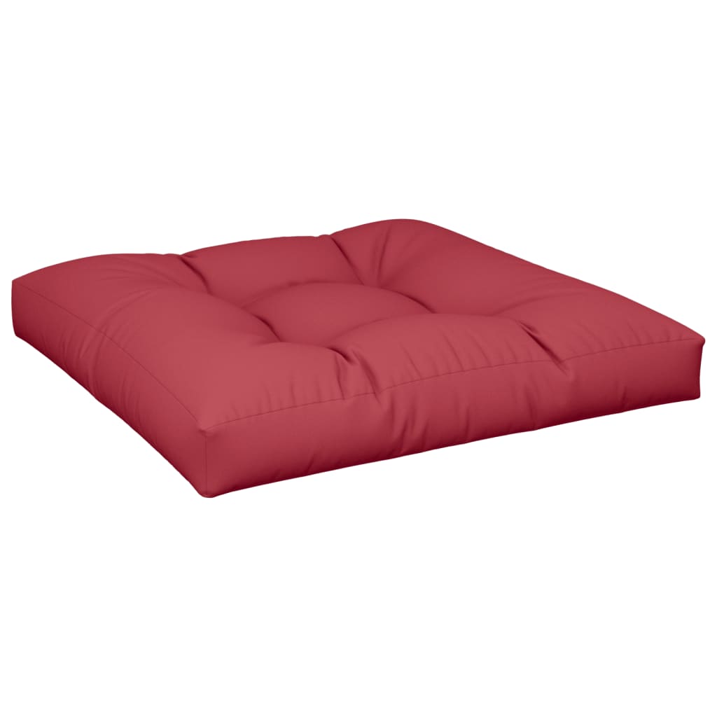 Cuscino per Pallet Rosso Vino 80x80x12 cm in Tessuto | homemem39