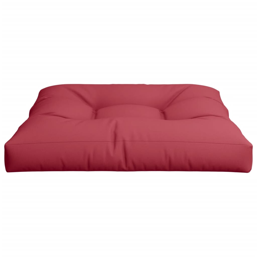 Cuscino per Pallet Rosso Vino 80x80x12 cm in Tessuto | homemem39