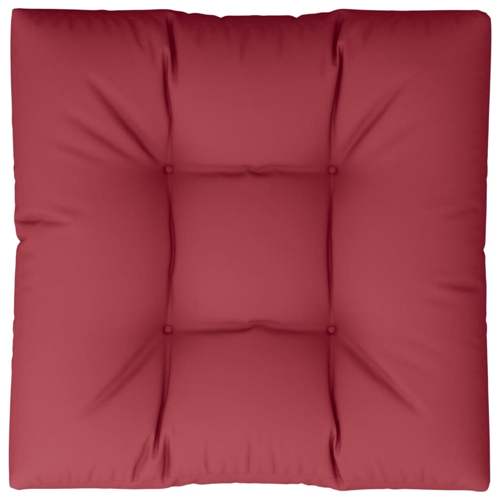 Cuscino per Pallet Rosso Vino 80x80x12 cm in Tessuto | homemem39