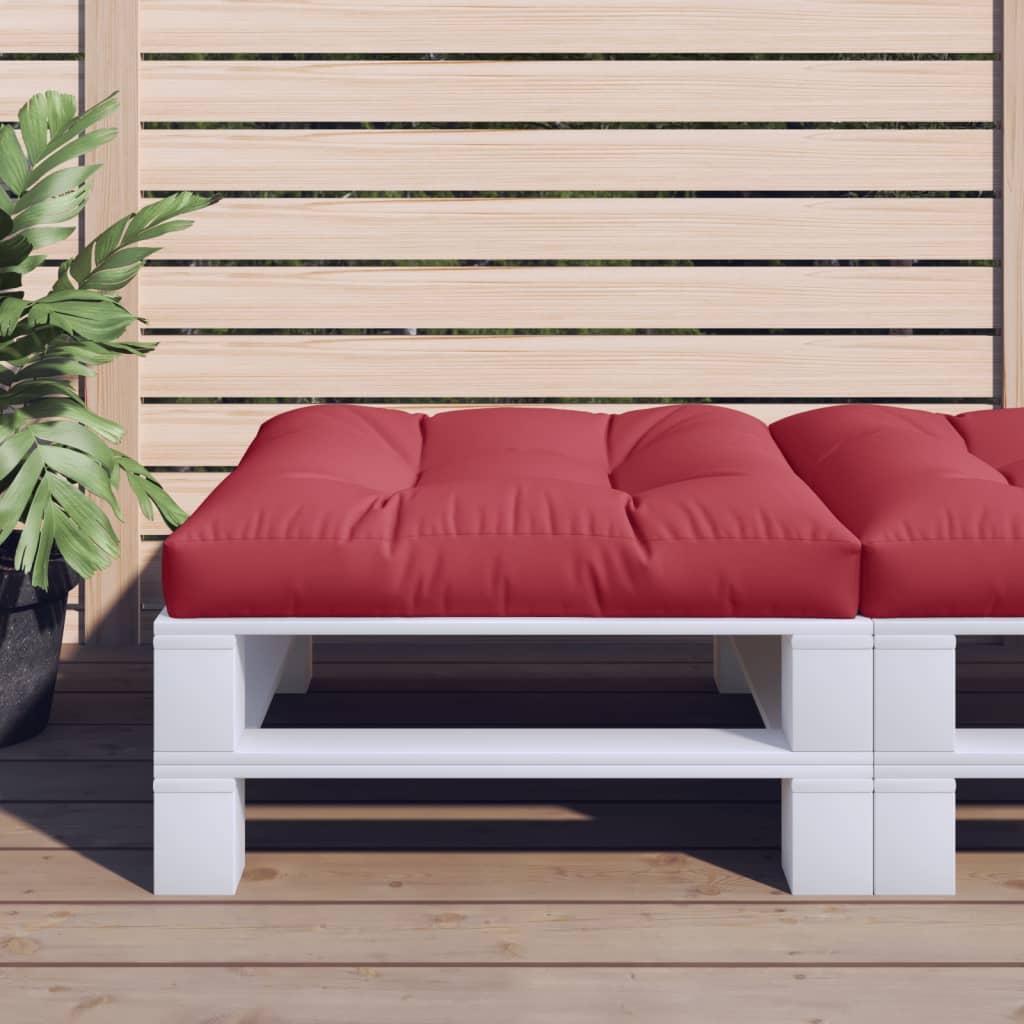 Cuscino per Pallet Rosso Vino 80x80x12 cm in Tessuto | homemem39
