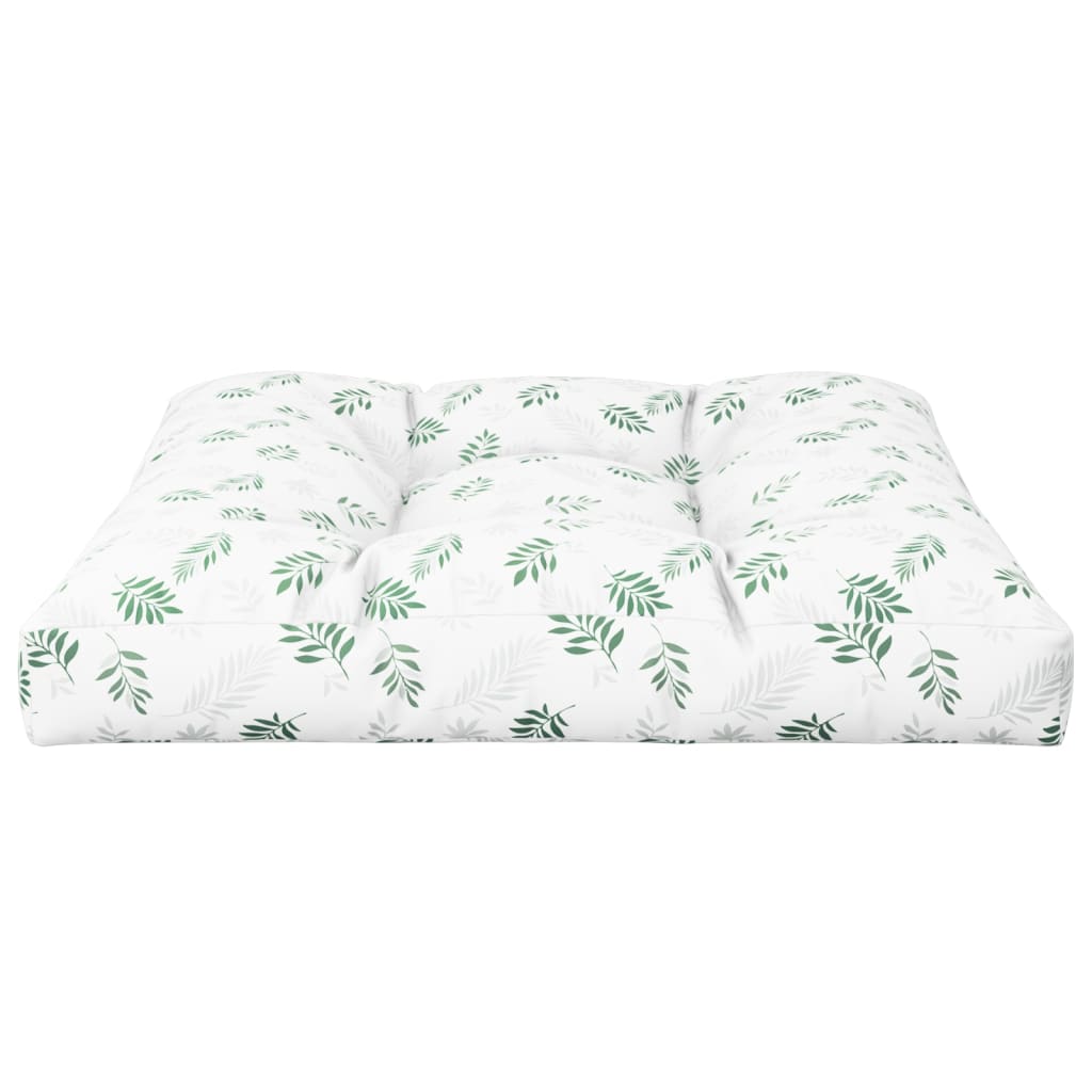Cuscino per Pallet con Motivo a Foglie 80x80x12 cm in Tessuto | homemem39