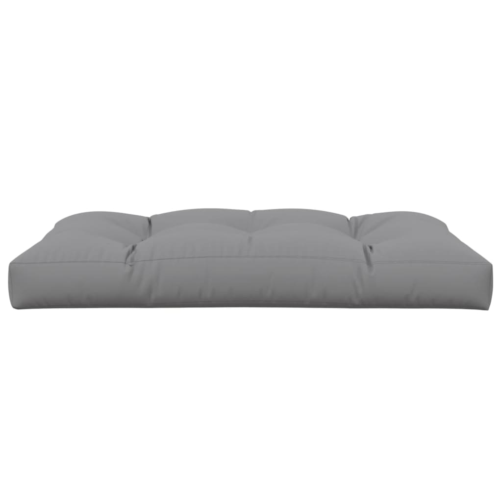 Cuscino per Pallet Grigio 120x80x12 cm in Tessuto