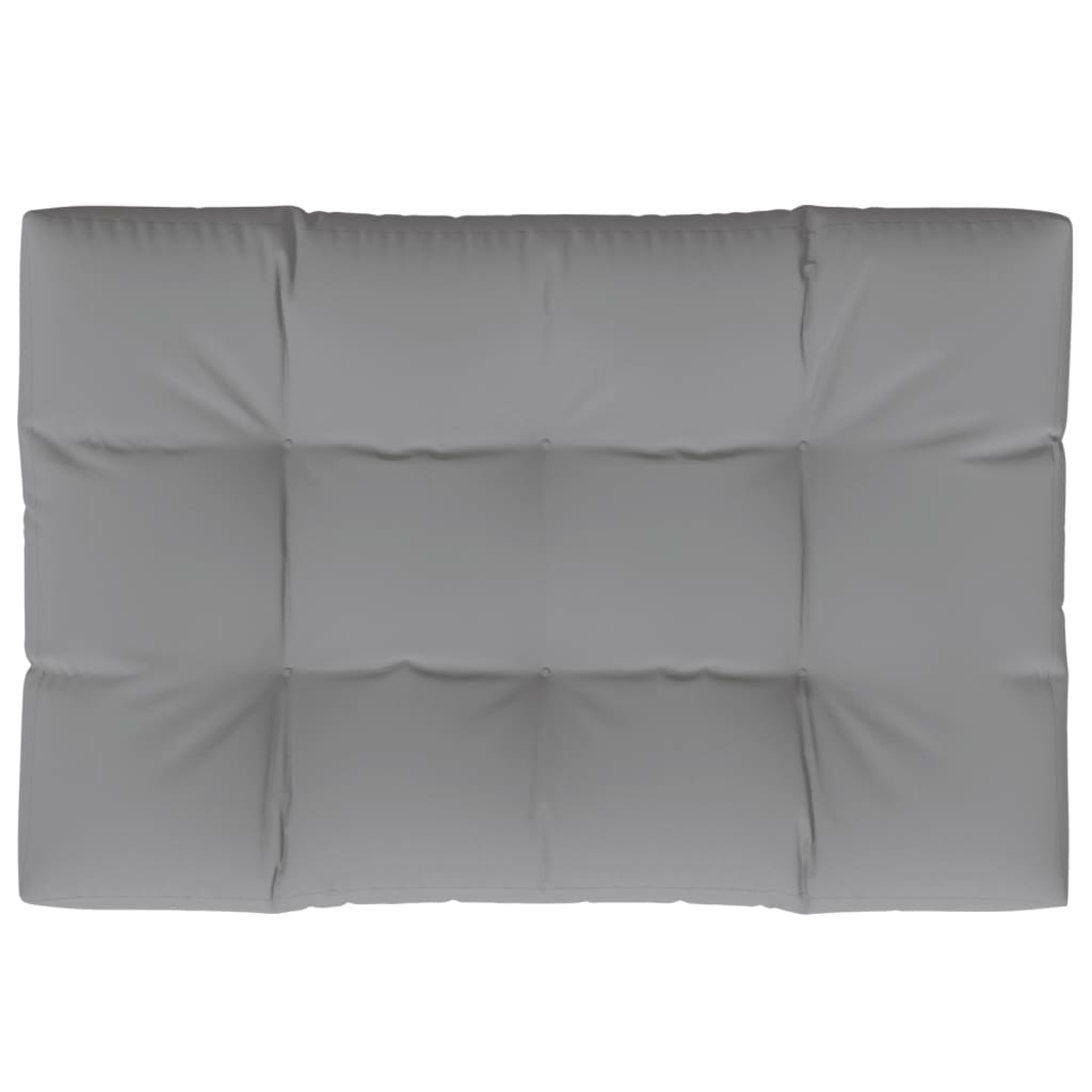 Cuscino per Pallet Grigio 120x80x12 cm in Tessuto