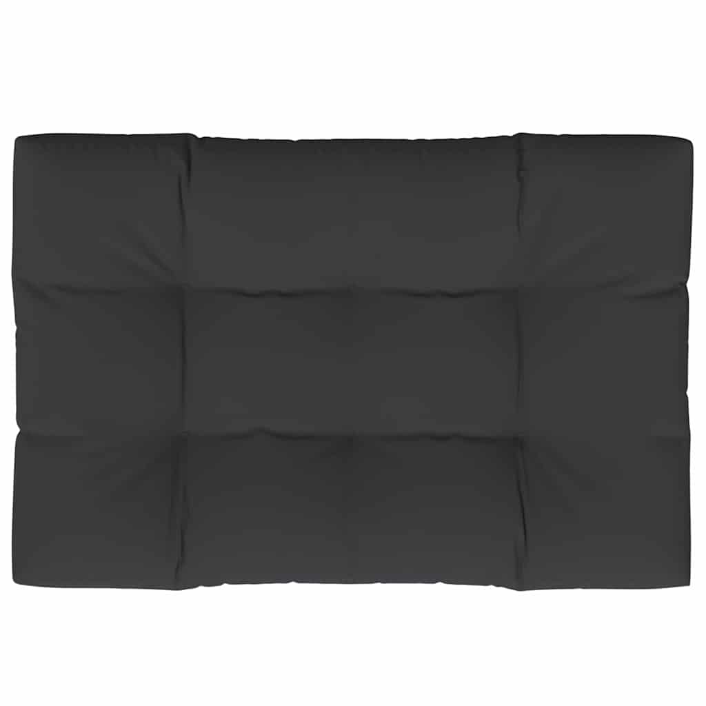 Cuscino per Pallet Nero 120x80x12 cm in Tessuto