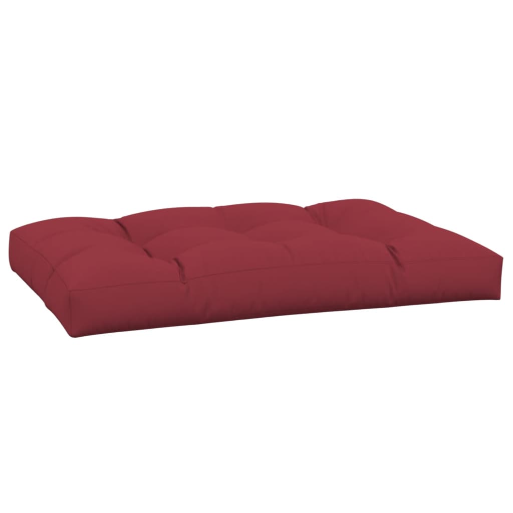 Cuscino per Pallet 120 x 80 x 12 cm Rosso Vino in Tessuto