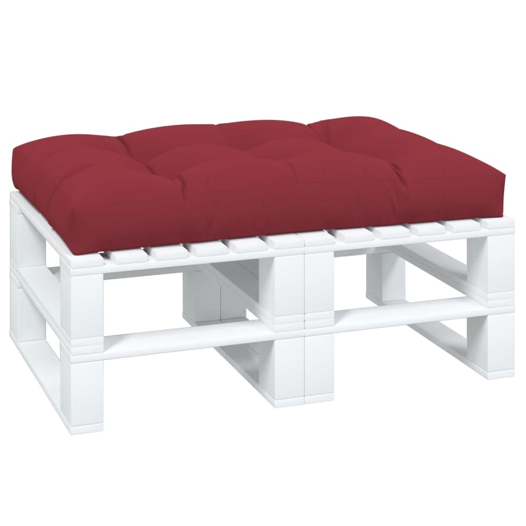 Cuscino per Pallet 120 x 80 x 12 cm Rosso Vino in Tessuto | homemem39