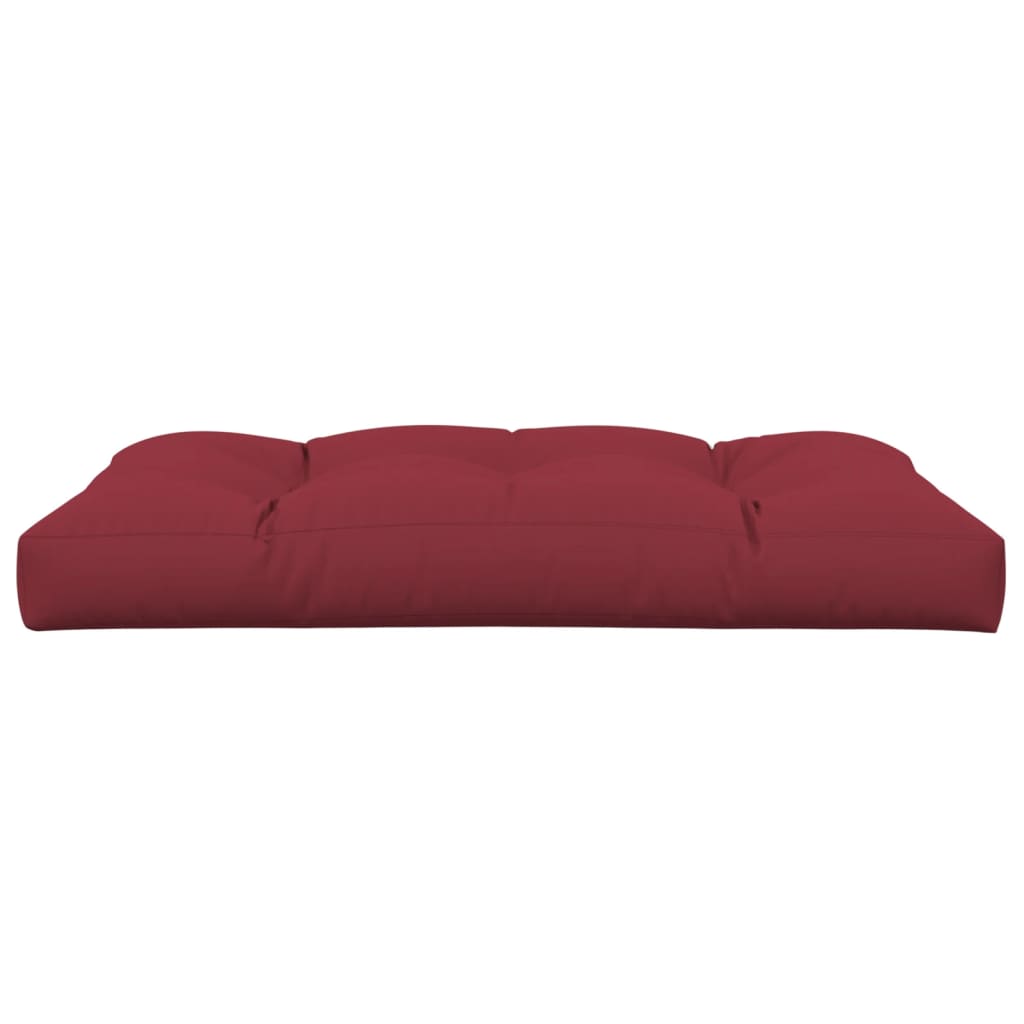 Cuscino per Pallet 120 x 80 x 12 cm Rosso Vino in Tessuto