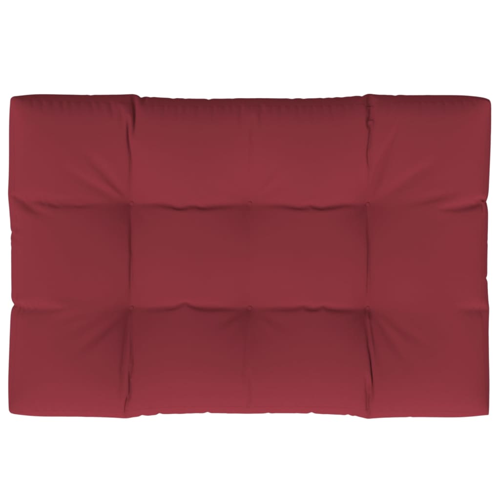 Cuscino per Pallet 120 x 80 x 12 cm Rosso Vino in Tessuto