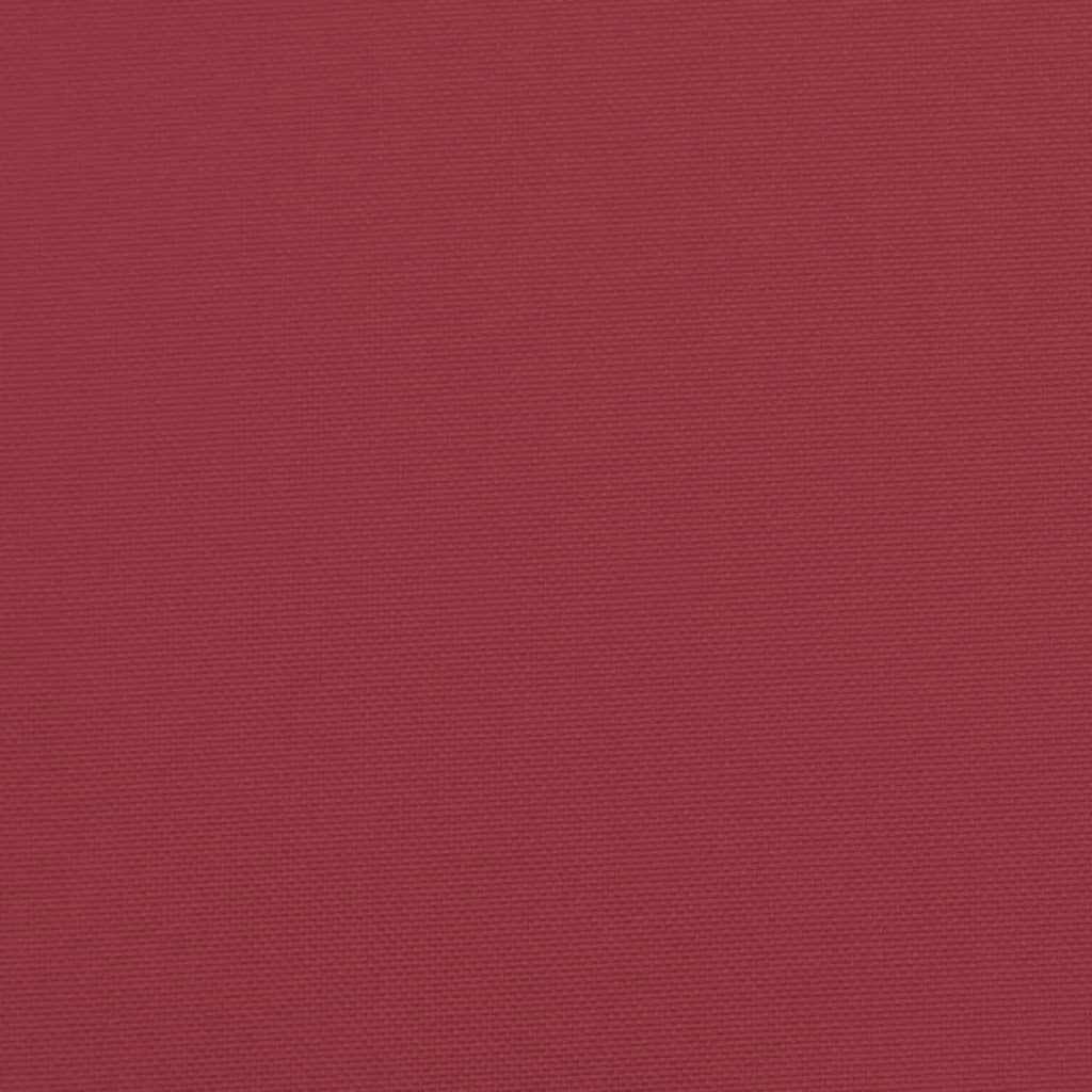 Cuscino per Pallet 120 x 80 x 12 cm Rosso Vino in Tessuto