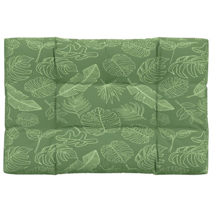 Cuscino per Pallet con Motivo a Foglie 120x80x12 cm in Tessuto