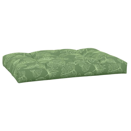 Cuscino per Pallet con Motivo a Foglie 120x80x12 cm in Tessuto